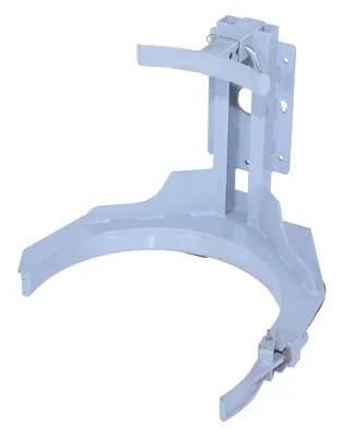 Vestil Steel Counter Balanced Power Lift Hydraulic Drum Gripper Attachment 600 Lb. Capacity Gray