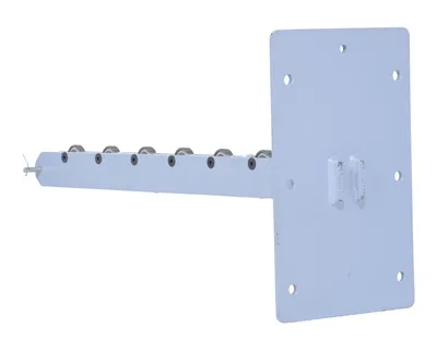 Vestil STA-ATT-SPINR-25 counter balanced narrow stacker w multi-use attachment shown from an alternate angle