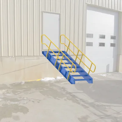 Vestil STAIR-60 modular style stairway shown from an alternate angle