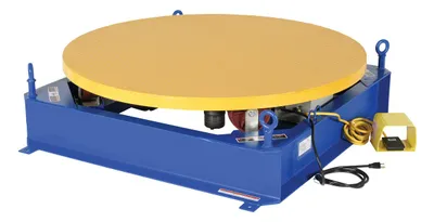 Vestil STPC-EHD stand alone powered carousel shown from an alternate angle