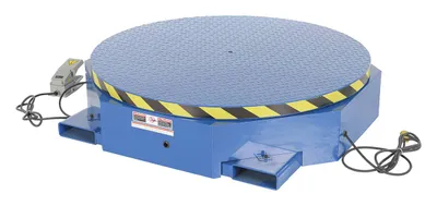 Vestil STPC-WH stand alone powered carousel shown from an alternate angle