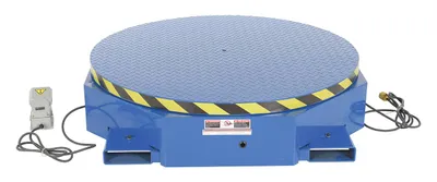 Vestil STPC-WH stand alone powered carousel shown from an alternate angle