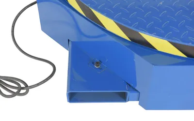 Vestil STPC-WH stand alone powered carousel shown from an alternate angle