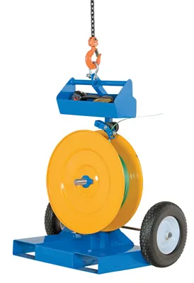 Vestil STRAP-FP heavy-duty banding cart shown from an alternate angle