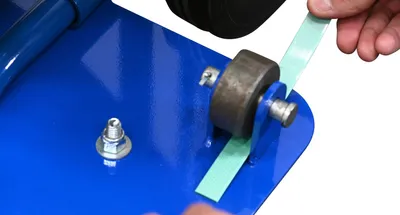 Vestil STRAP-P2 manual pallet probe strapping cart shown from an alternate angle