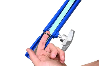 Vestil STRAP-P2 manual pallet probe strapping cart shown from an alternate angle