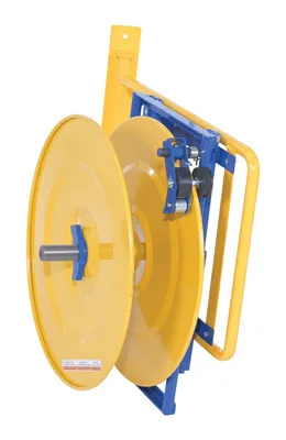 Vestil STRAP-WALL wall-mounted strapping dispenser shown from an alternate angle