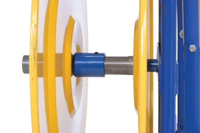 Vestil STRAP-WALL wall-mounted strapping dispenser shown from an alternate angle