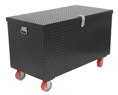 Vestil Steel Tread Plate Toolbox with Casters 24 In. x 36 In. 3,000 Lb. Capacity Black