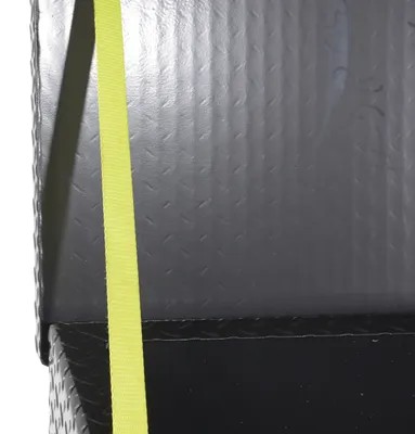 Vestil STTB-2448-C steel tread plate portable tool boxe shown from an alternate angle