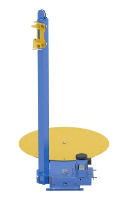 Vestil SWA-50 powered stretch wrap machine shown from an alternate angle