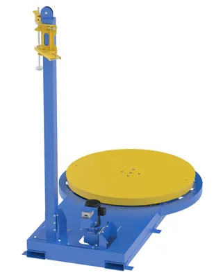Vestil SWA-54 medium duty powered stretch wrap machine shown from an alternate angle