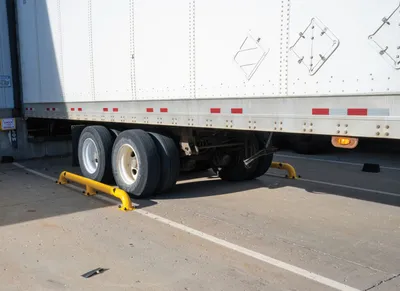 Vestil SWAC-92 wheel alignment curb shown from an alternate angle