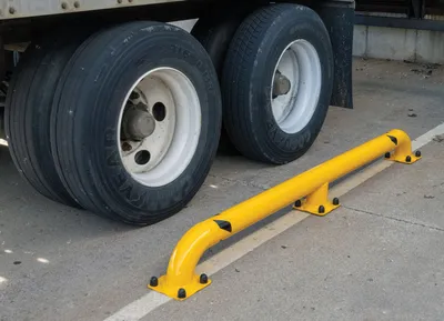 Vestil SWAC-92 wheel alignment curb shown from an alternate angle
