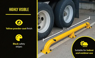 Vestil SWAC-92 wheel alignment curb feature highlights