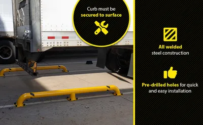 Vestil SWAC-92 wheel alignment curb feature highlights