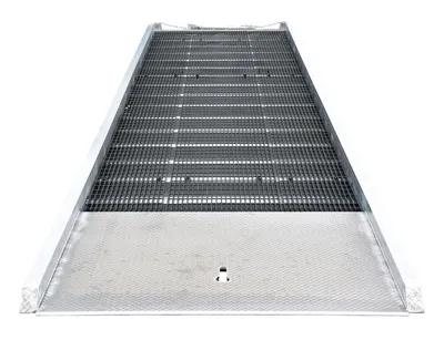 Vestil SY-168436-L aluminum yard ramp shown from an alternate angle