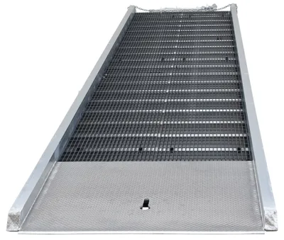 Vestil SY-307230 aluminum yard ramp shown from an alternate angle