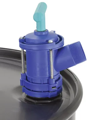 Vestil TAP-3 horizontal drum tap shown from an alternate angle
