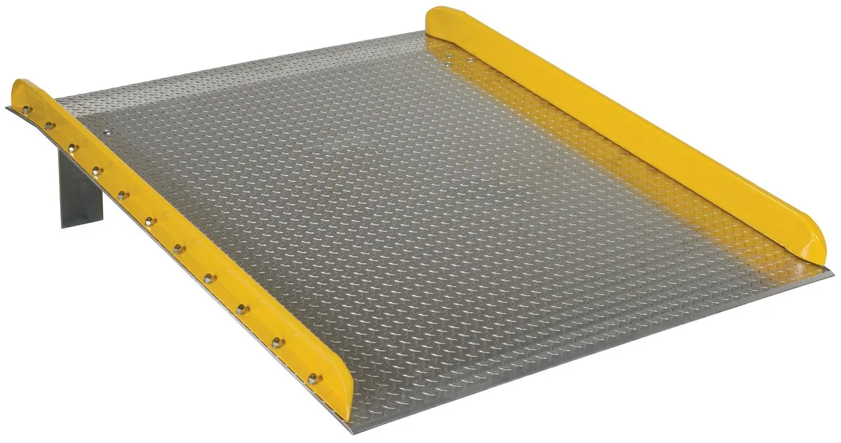 Vestil TAS-10-6072 aluminum truck dockboards with steel safety curb
