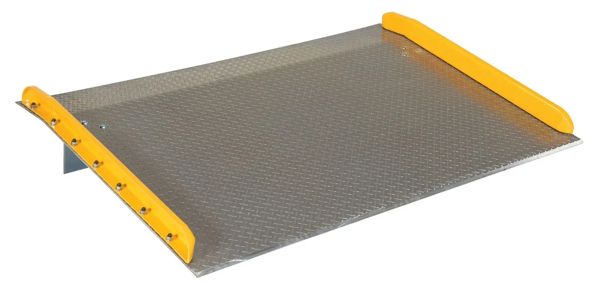 Vestil TAS-10-7248 aluminum truck dockboards with steel safety curb