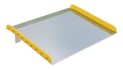 Vestil Aluminum Dock Board Steel Curb 72 In. x 60 In. 10,000 Lb. Capacity Silver