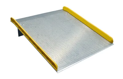 Vestil Aluminum Dock Board Steel Curb 60 In. x 72 In. 15,000 Lb. Capacity Silver