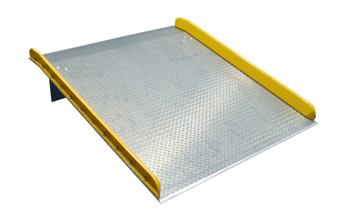 Vestil TAS-15-6072 aluminum truck dockboards with steel safety curb