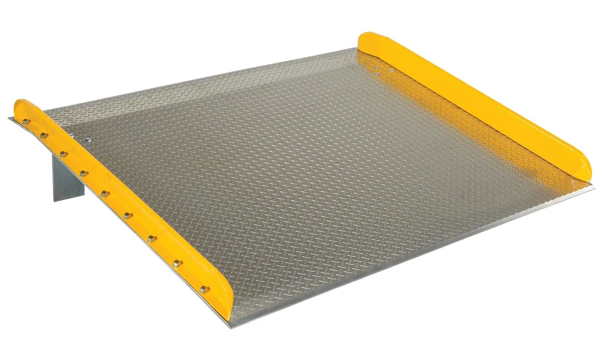 Vestil TAS-15-7260 aluminum truck dockboards with steel safety curb