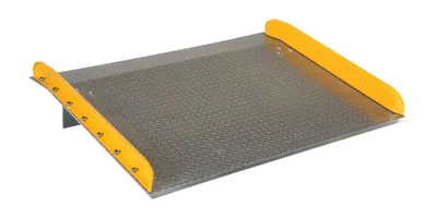 Vestil Aluminum Dock Board Steel Curb 60 In. x 48 In. 20,000 Lb. Capacity Silver