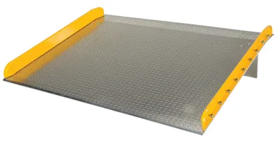 Vestil Aluminum Dock Board Steel Curb 60 In x 60 In 20,000 Lb. Capacity Silver
