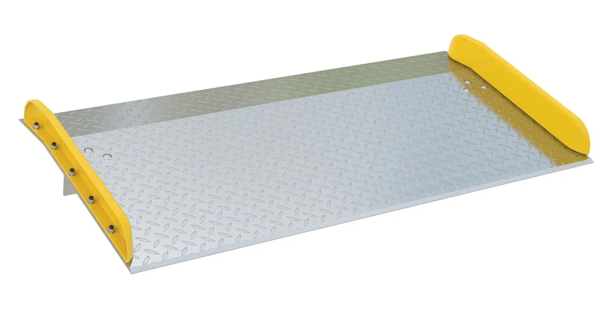 Vestil TAS-20-7236 aluminum truck dockboards with steel safety curb