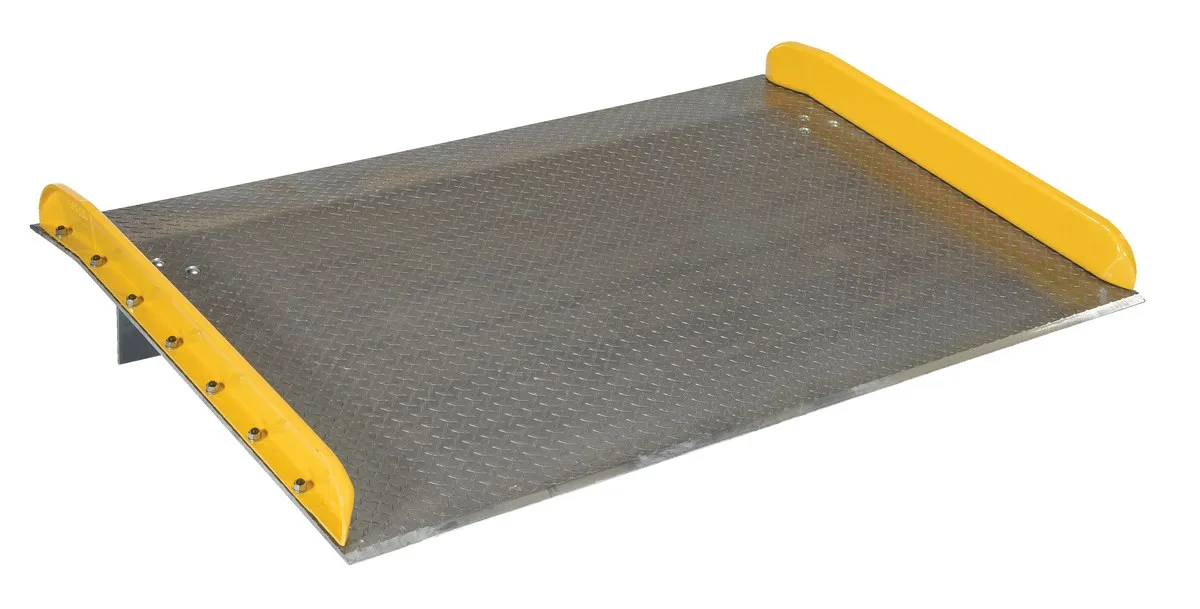 Vestil TAS-20-7248 aluminum truck dockboards with steel safety curb