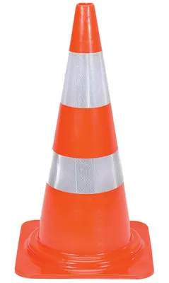 Vestil TC-28-HD-2R traffic cone shown from an alternate angle