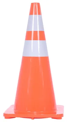 Vestil TC-28-SD-2R traffic cone shown from an alternate angle