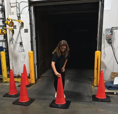 Vestil TC-30-5PK traffic cone shown from an alternate angle