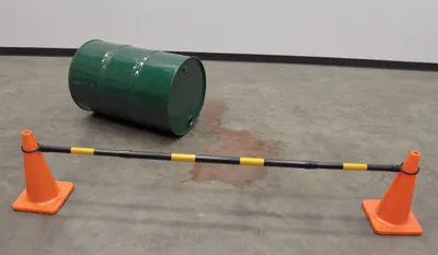 Vestil TC-BBDS-80 traffic cone barrier shown from an alternate angle