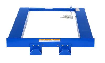 Vestil TCD-FM-E trash can dumper shown from an alternate angle