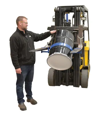 Vestil TDR-30 tilting drum ring shown from an alternate angle