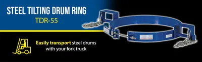 Vestil TDR-55 tilting drum ring feature highlights