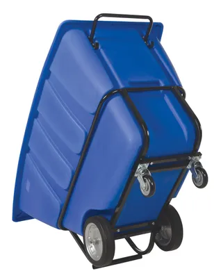 Vestil TDT-100-HD-BLUE tilt truck shown from an alternate angle