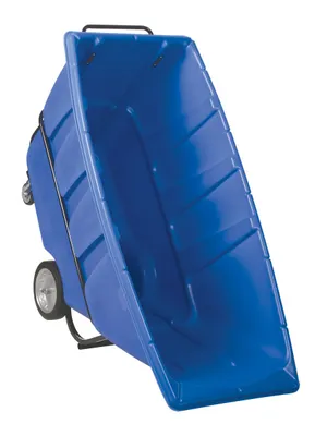 Vestil TDT-100-HD-BLUE tilt truck shown from an alternate angle