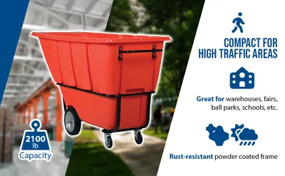 Vestil TDT-100-HD-RED tilt truck feature highlights