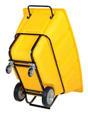Vestil TDT-100-HD-YELLOW tilt truck shown from an alternate angle