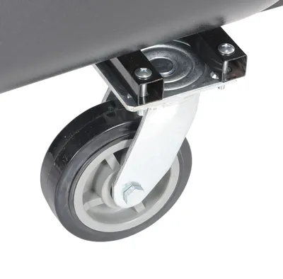 Vestil TDT-TB-100-HD-BL tilt trucks with tow-bar shown from an alternate angle