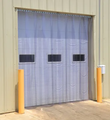 Vestil PVC Vinyl Strip Door 3/25 In. Full Overlap Header Mount 84 In. x 120 In. Clear