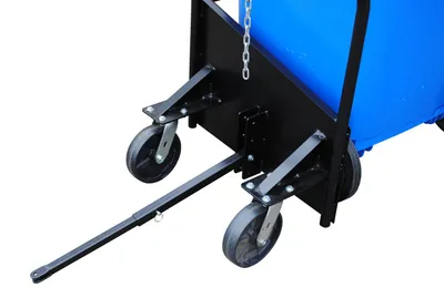Vestil TH-CART-95 trash can cart shown from an alternate angle