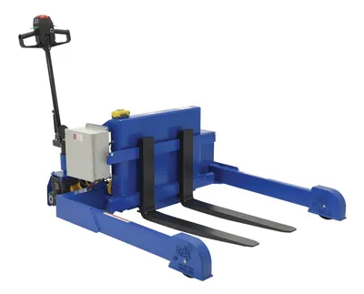 Vestil Steel Tilt Master Straddle DC Powered Traction Drive System 2,000 Lb. Capacity Blue