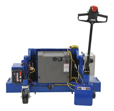 Vestil TMS-40-DC-PTDS tilt master & tilt master straddle shown from an alternate angle