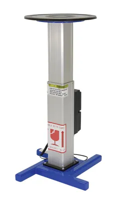 Vestil TT-18-LA turntables with powered height adjustment shown from an alternate angle